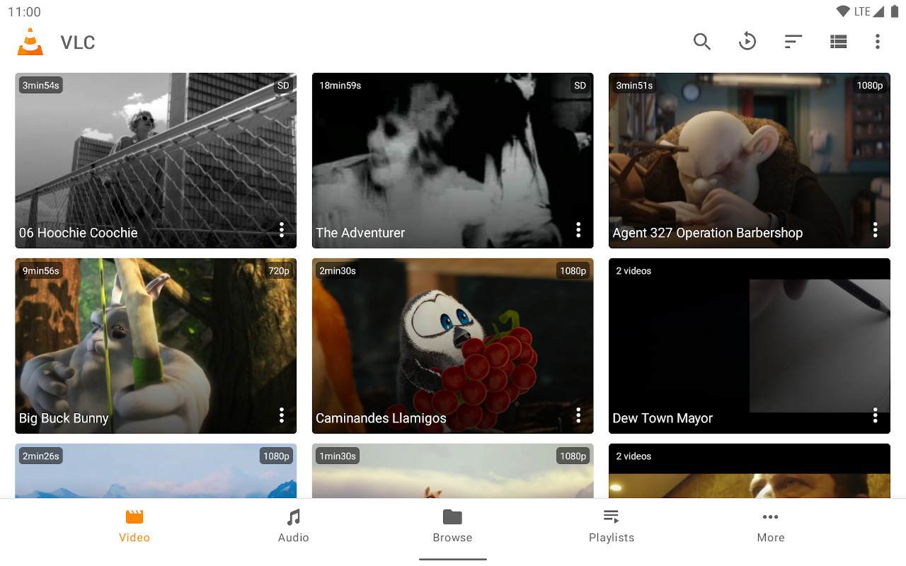 VLC for Android TV playback interface