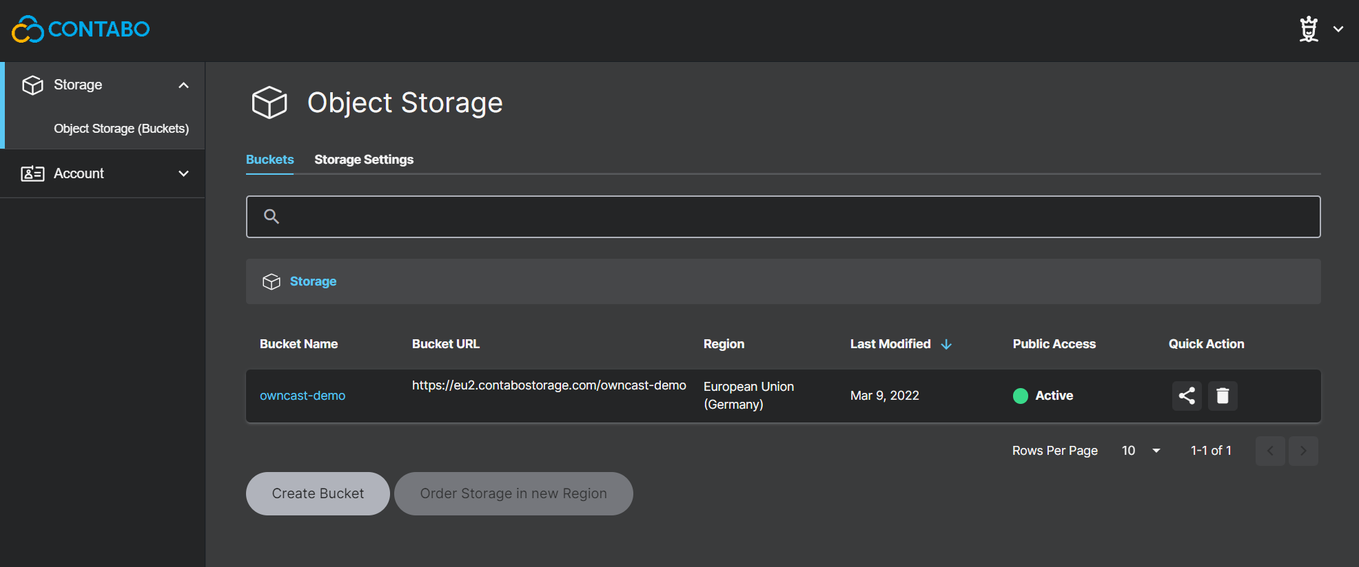 Configuring Object Storage