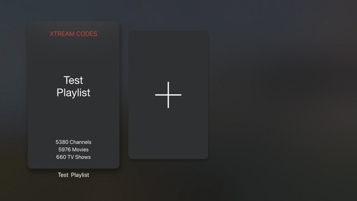 Interfaccia IPTV di iPlayTV per tvOS