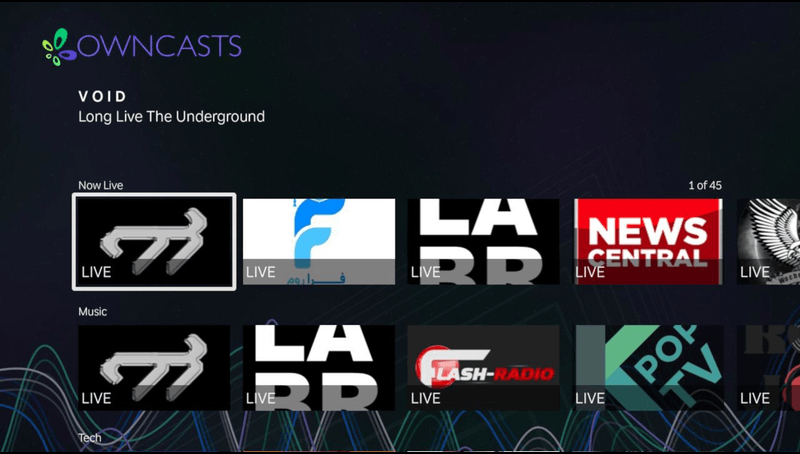 Owncasts for Roku home screen